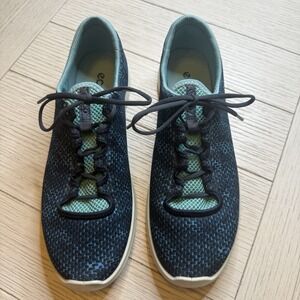 Ecco Sense Sport Lace Up Sneaker Shoe Blue Aqua Women Sz 9.5, EU 40 Activewear